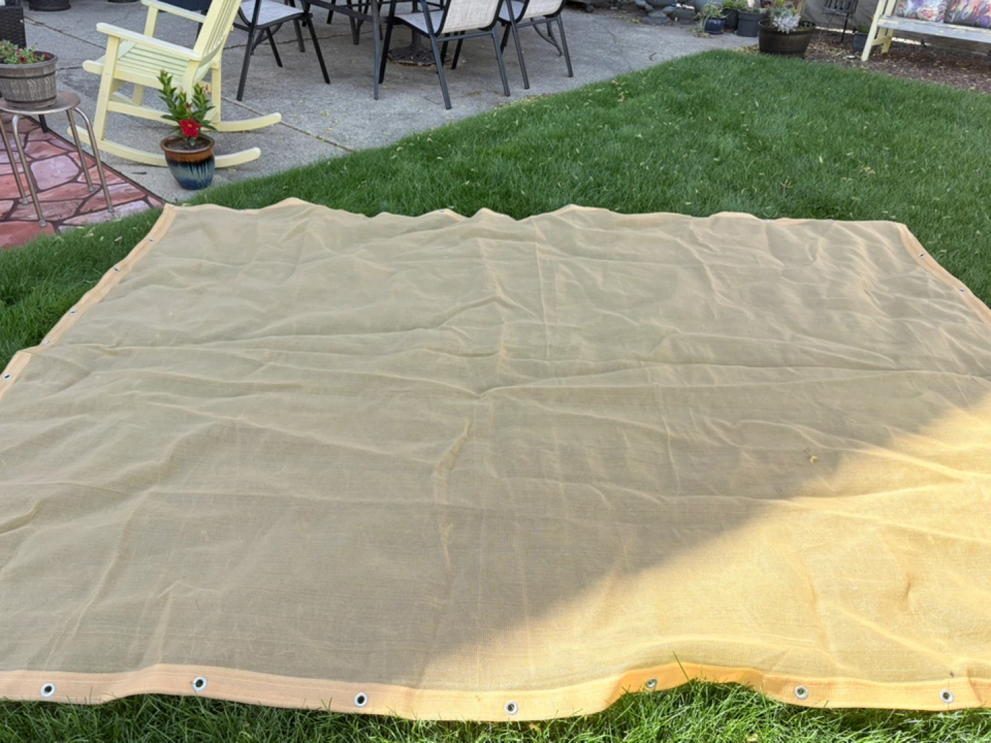 Large Tan Shade Sail Fabric