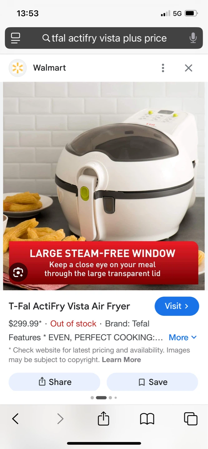 T-Fal ActiFry Vista Plus Air Fryer - photo 5