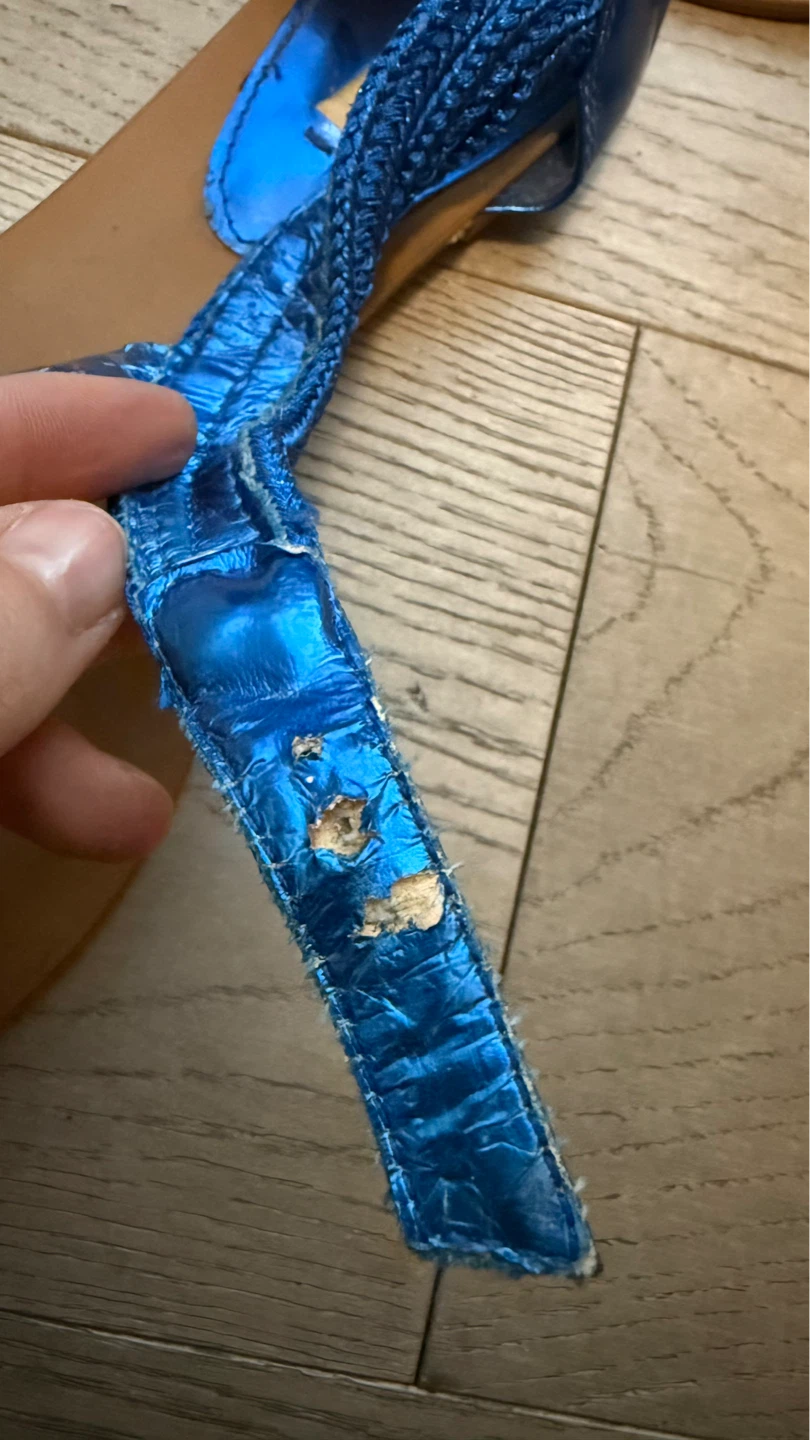 Blue flat sandals - photo 4
