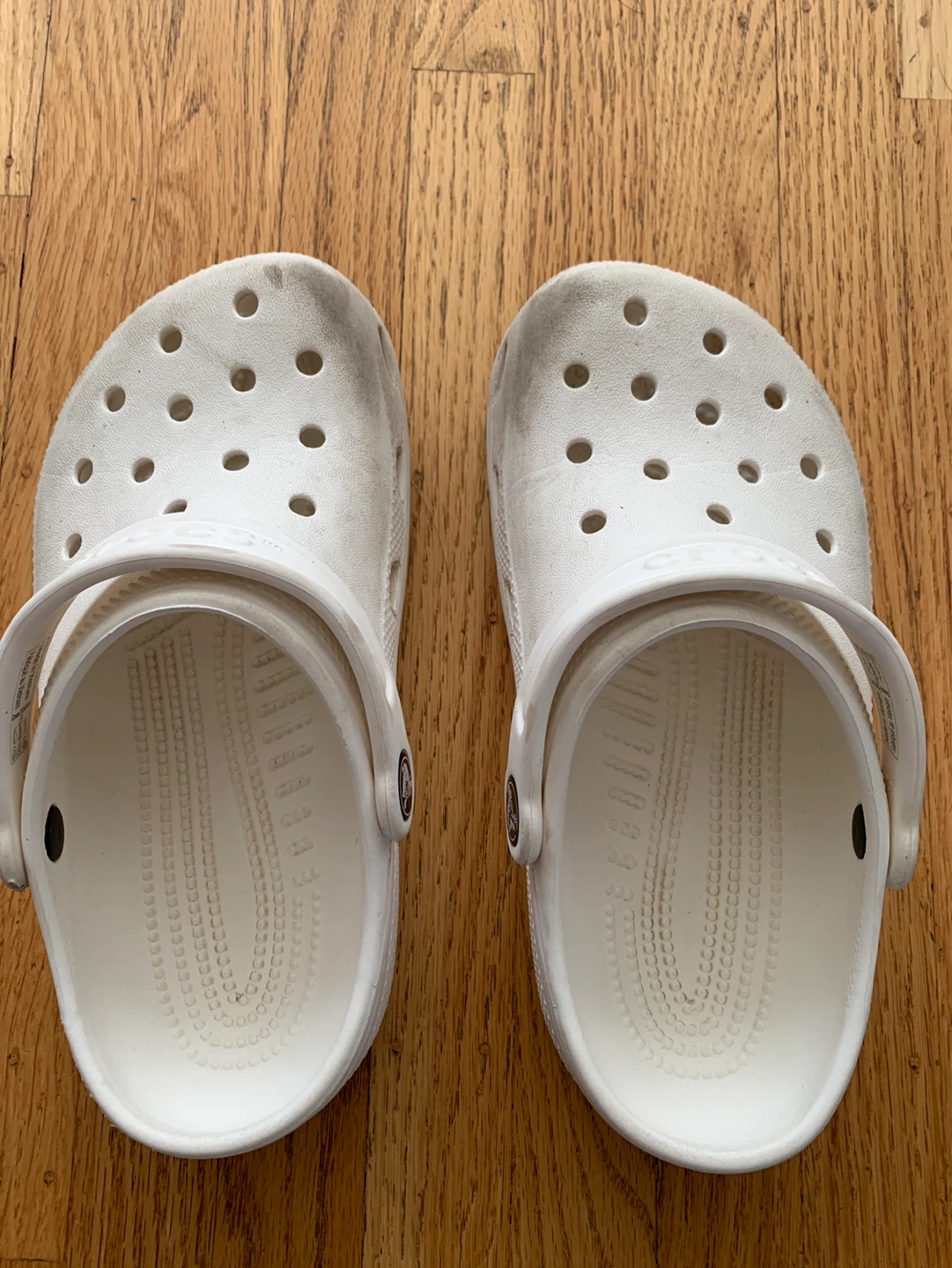 White Crocs Clogs Kids Size J1