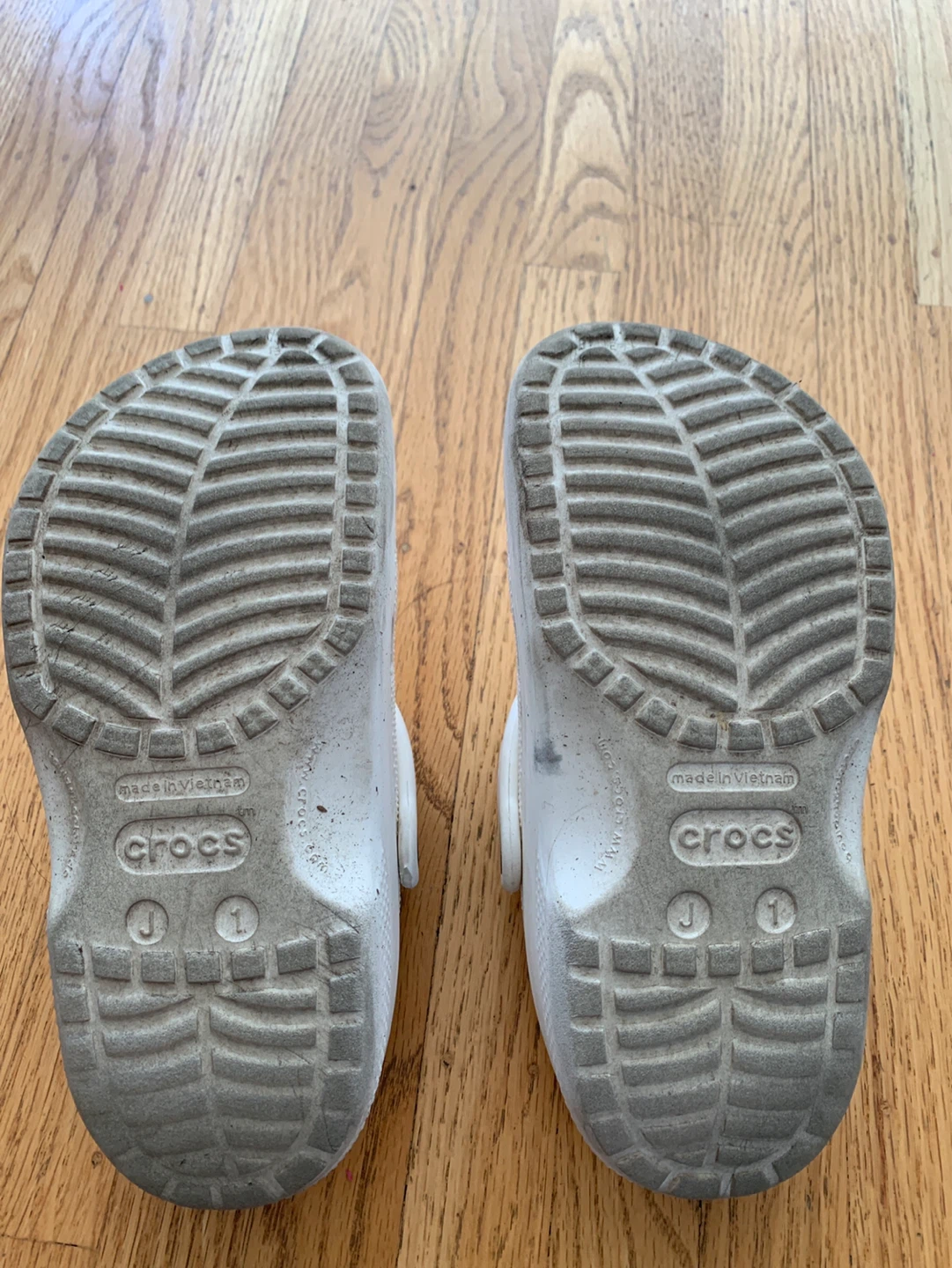 White Crocs Clogs Kids Size J1 - photo 2