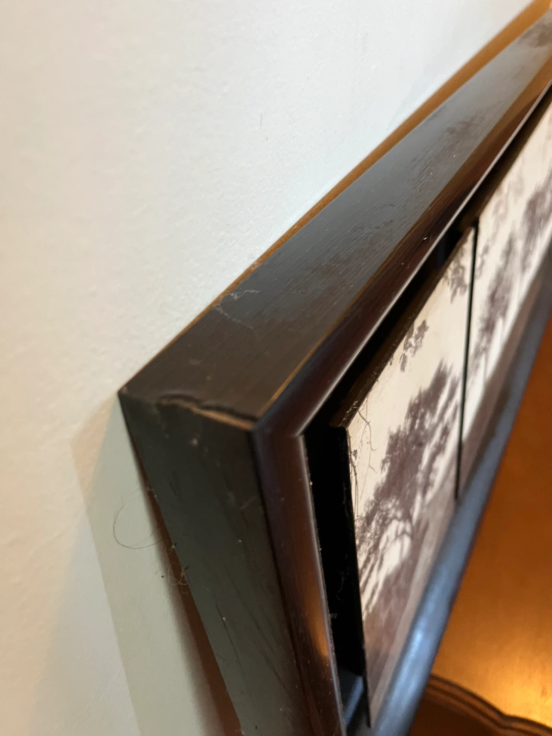 Framed Tree Landscape Triptych Wall Art - photo 4