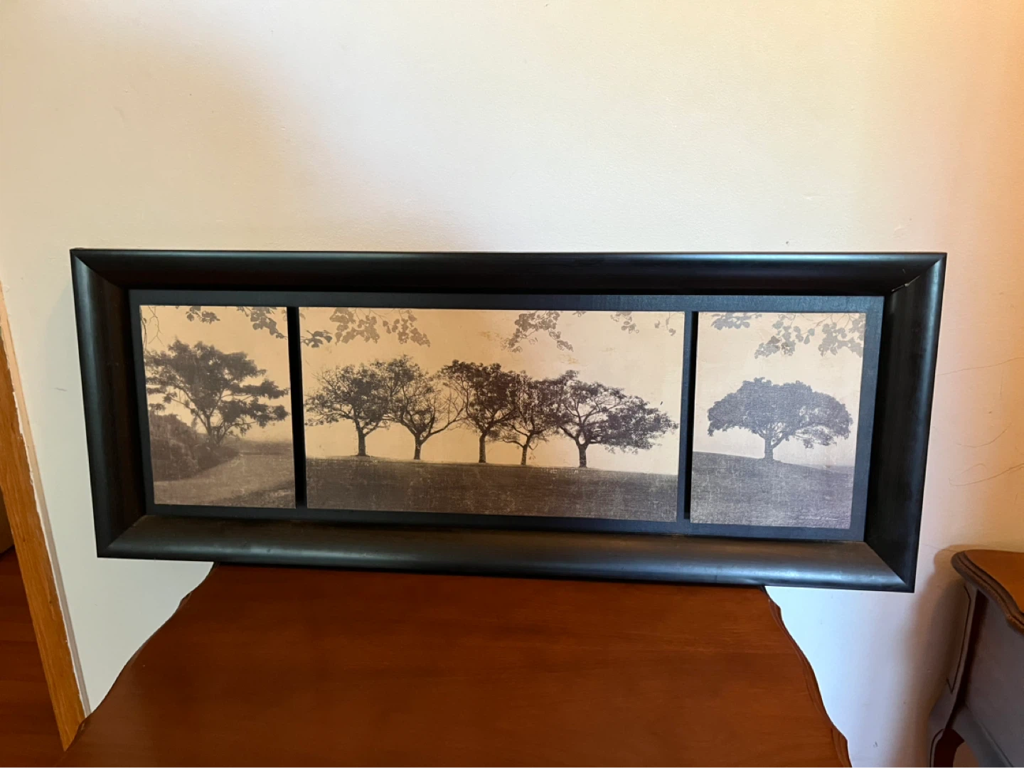 Framed Tree Landscape Triptych Wall Art