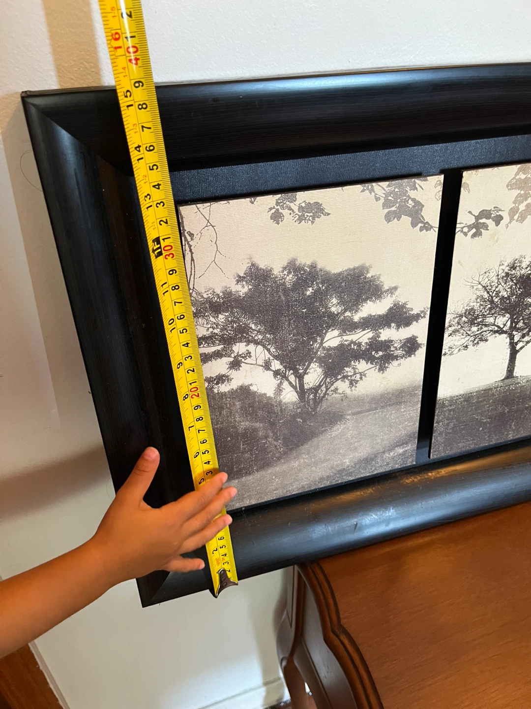 Framed Tree Landscape Triptych Wall Art - photo 3