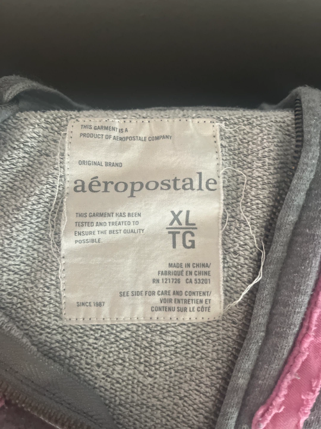 Aéropostale Grey Full Zip Hoodie XL - photo 2