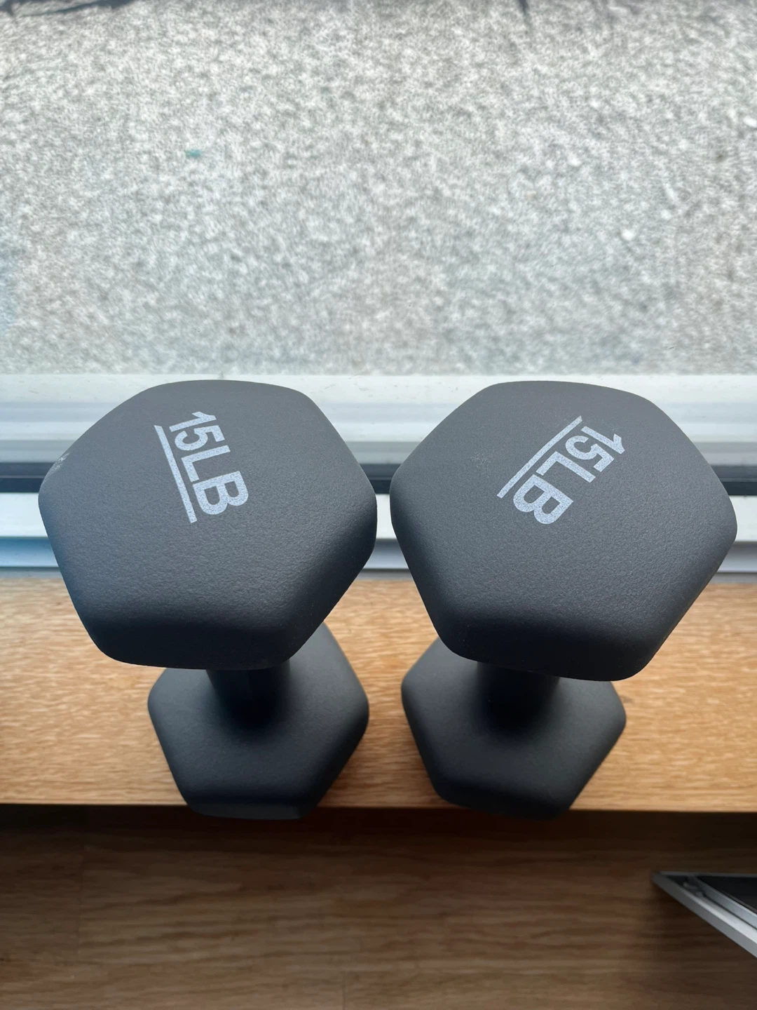 Set of 2 x 15lb Dumbbells - photo 2