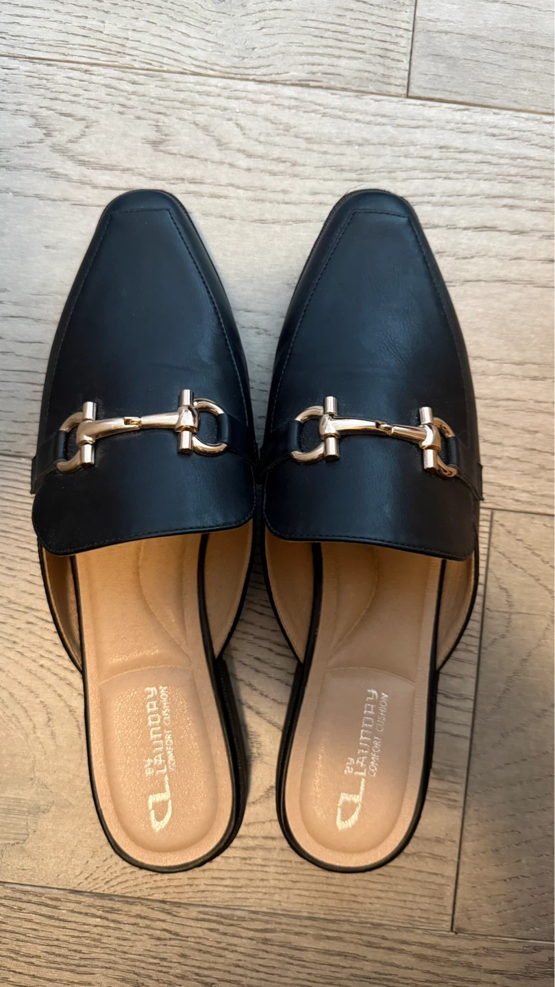 CL by Laundry Black Mules Size 9.5