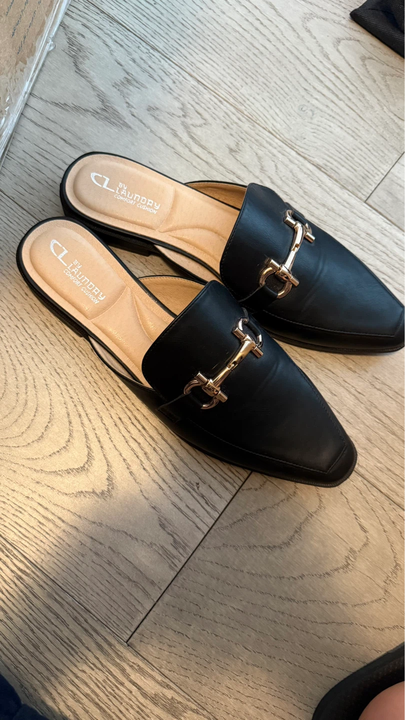 CL by Laundry Black Mules Size 9.5 - photo 2