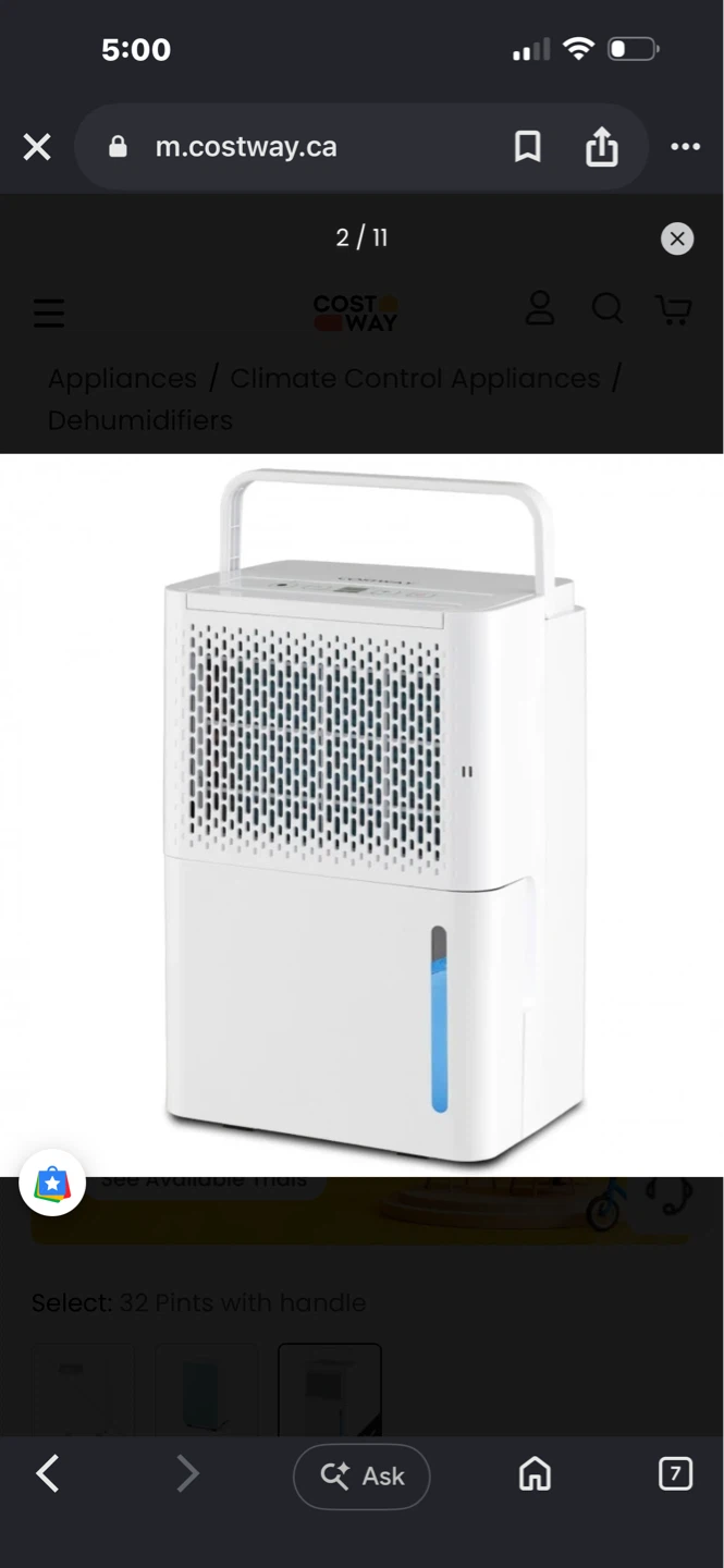 Costway 32 Pint Dehumidifier with 3 Modes & 24H Timer - photo 5