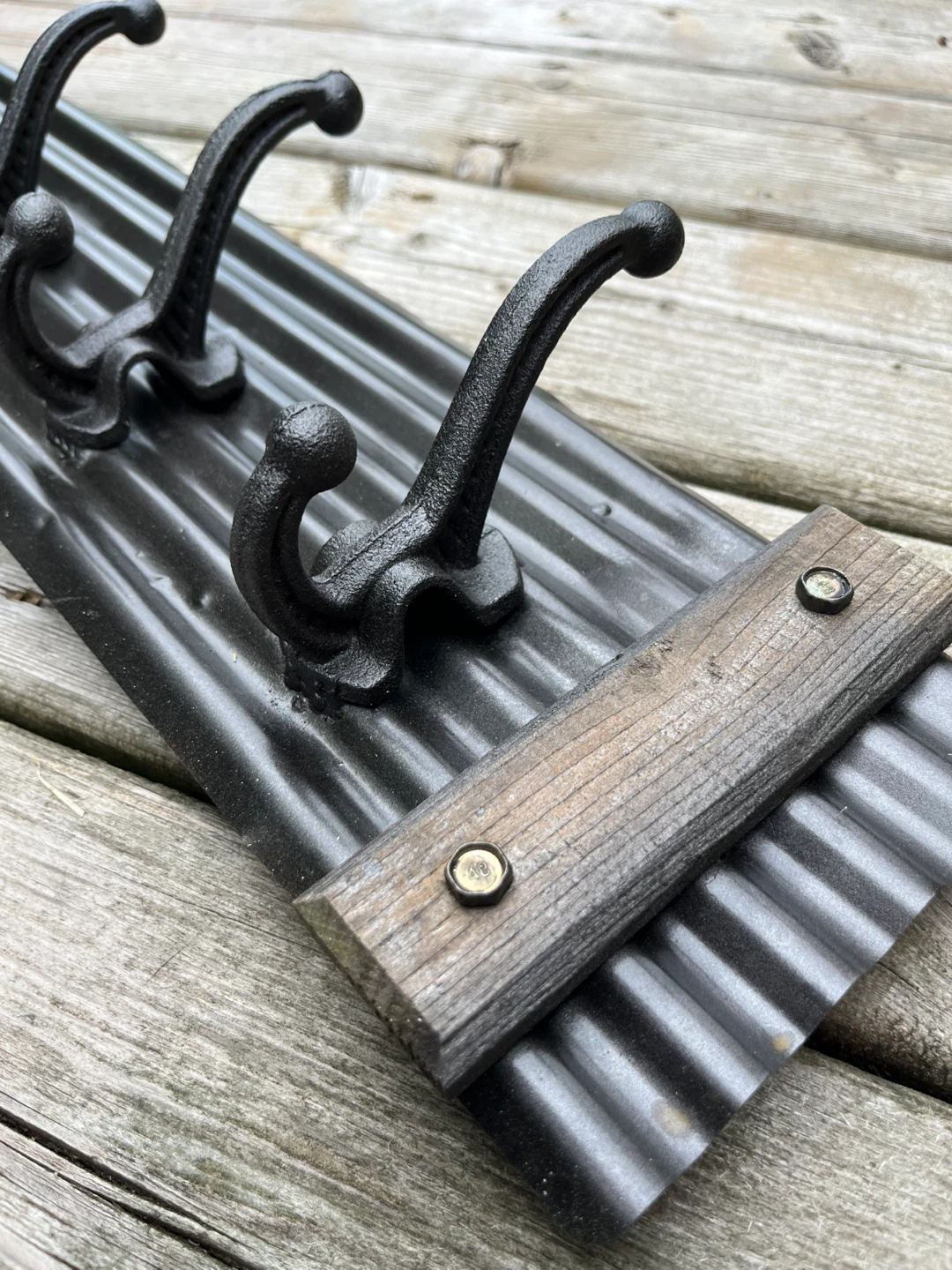 Metal Coat Rack with 5 Hooks - photo 4