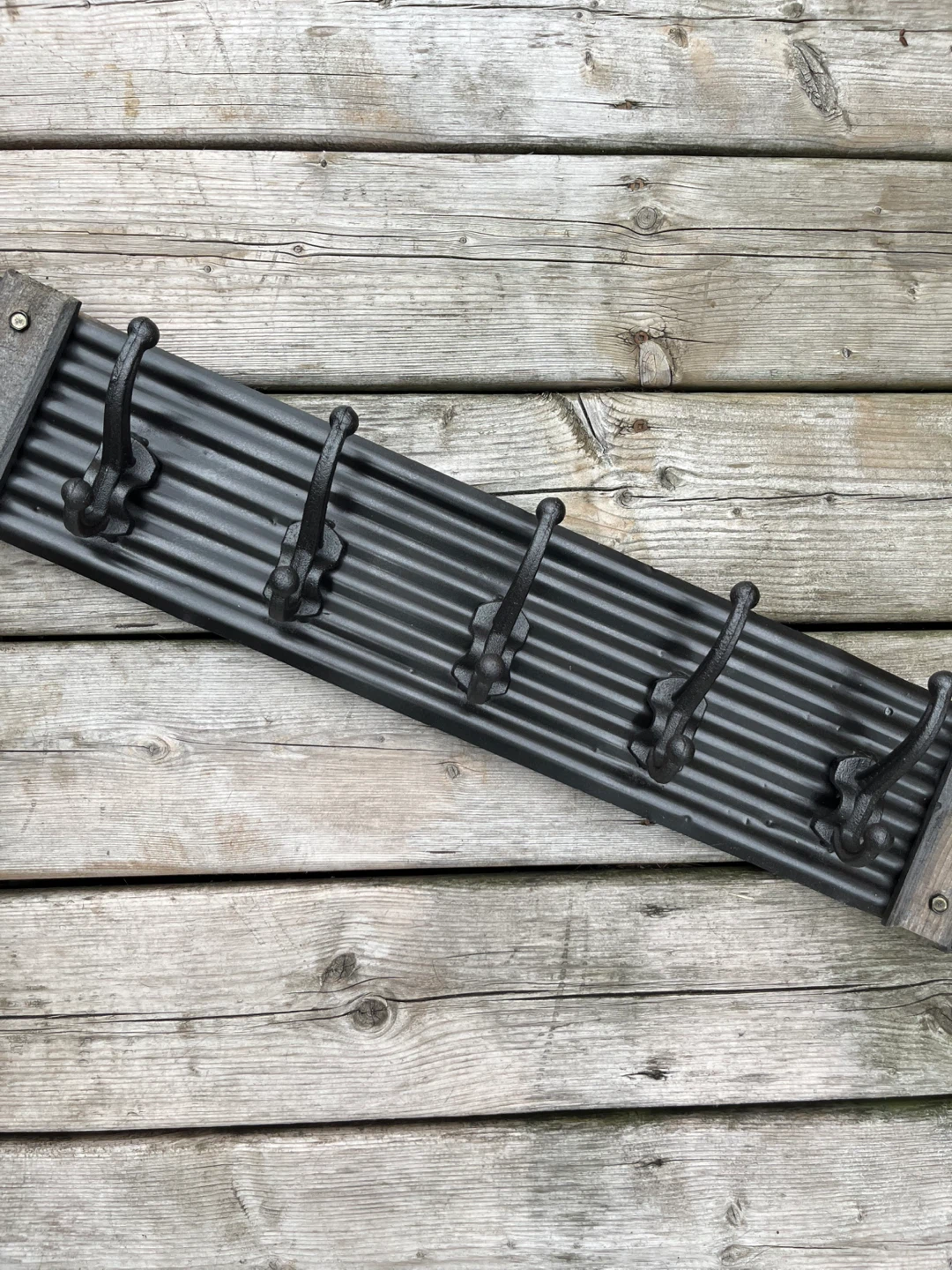 Metal Coat Rack with 5 Hooks - photo 2
