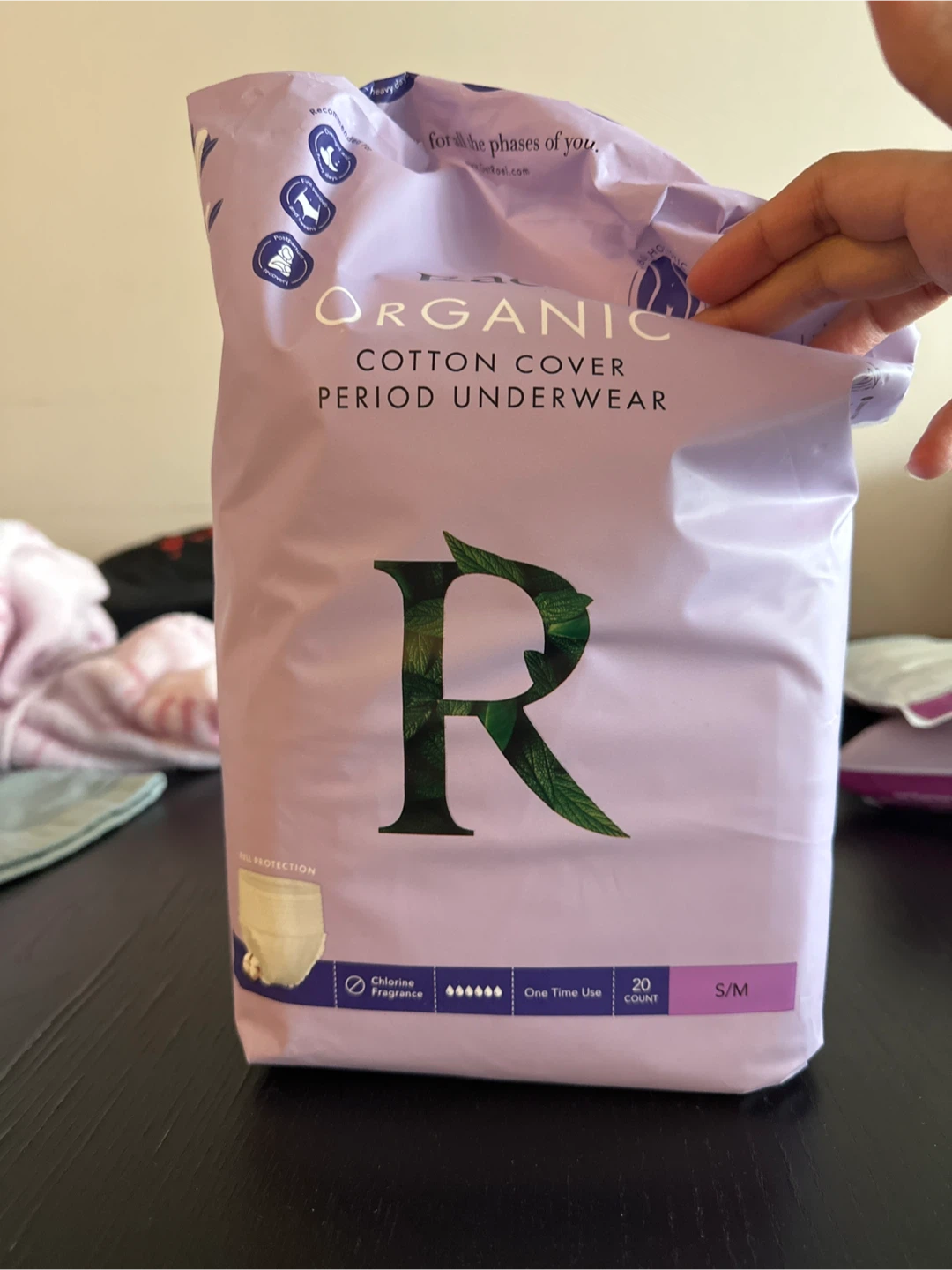 Rael Organic Cotton Cover Period Underwear S/M 20 Count