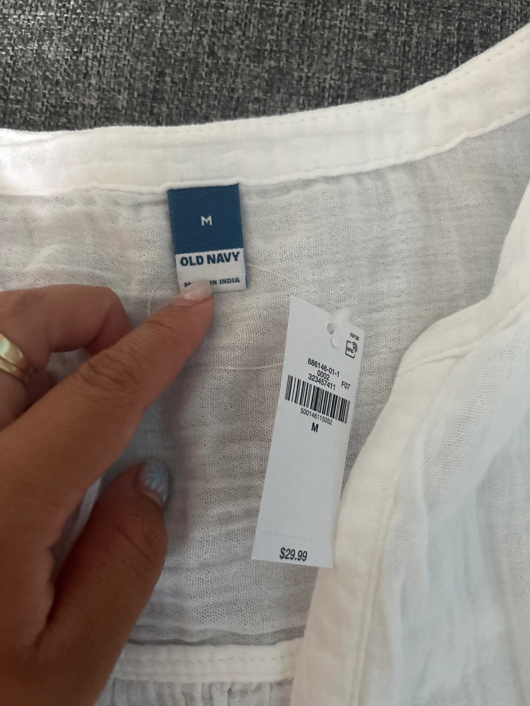Old Navy White Gauze Top Size M⚽️ - photo 2