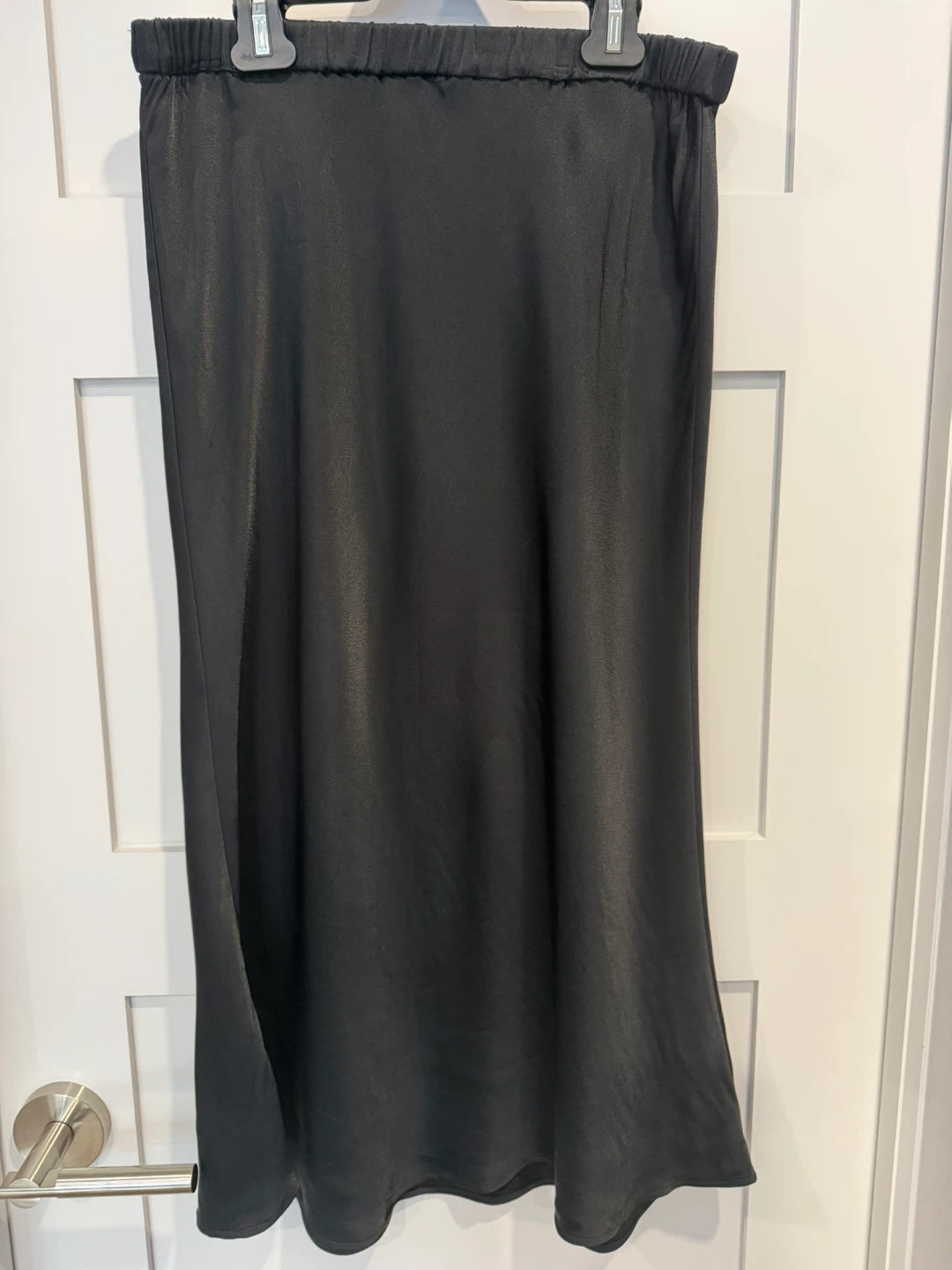 GAP Black Satin Midi Skirt