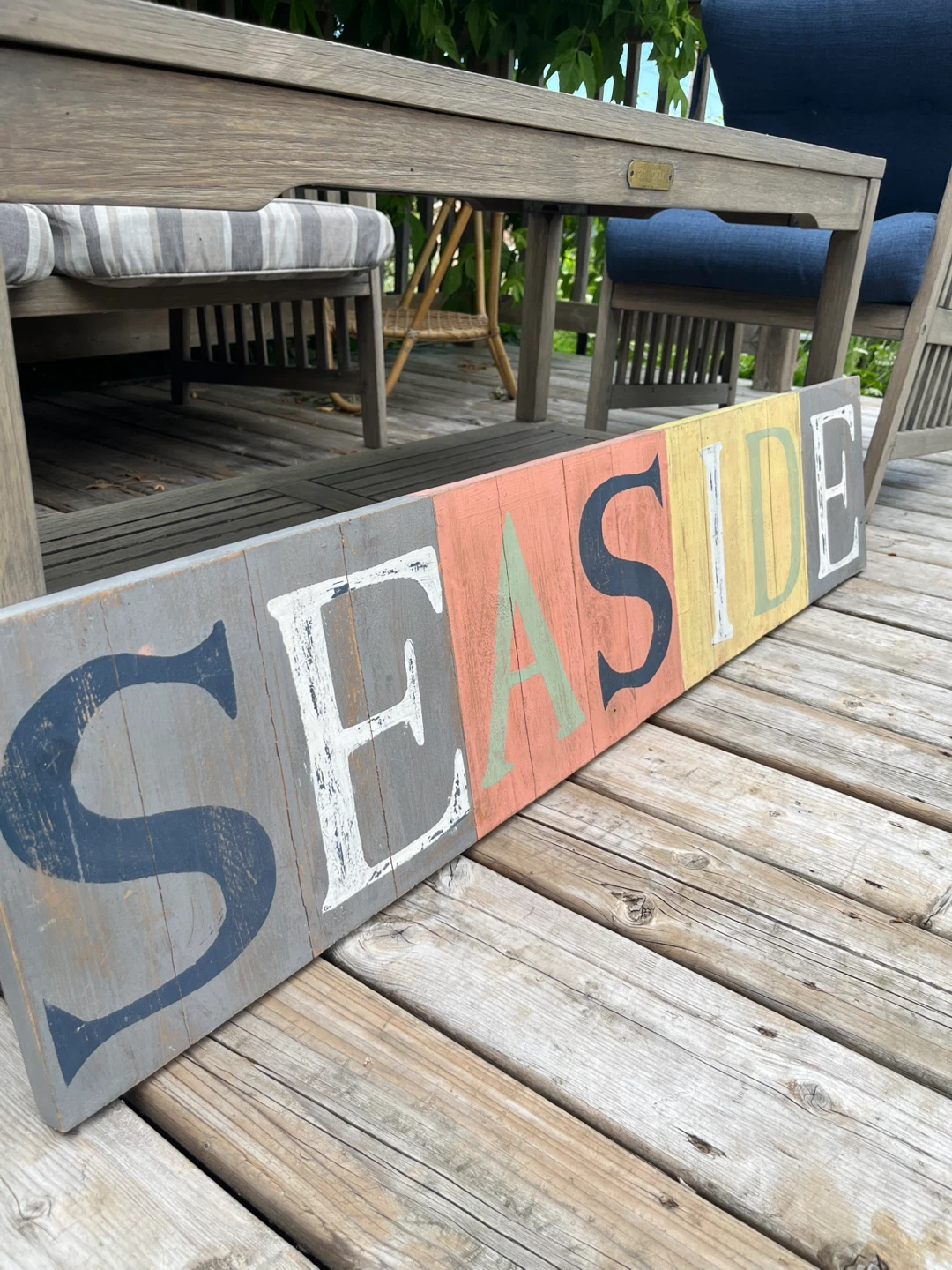 Oversize Seaside Wooden Sign - photo 2
