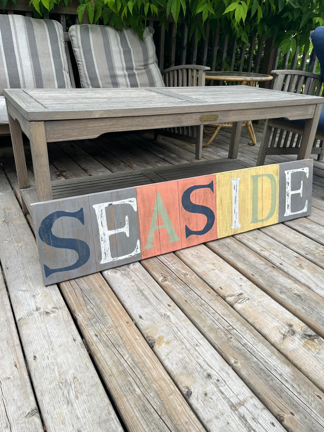 Oversize Seaside Wooden Sign - photo 3