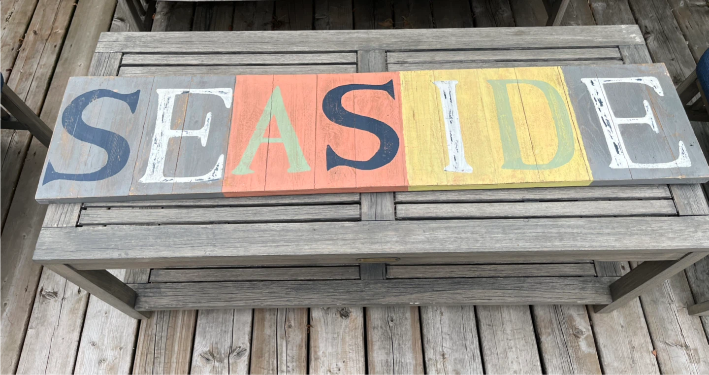 Oversize Seaside Wooden Sign - photo 5