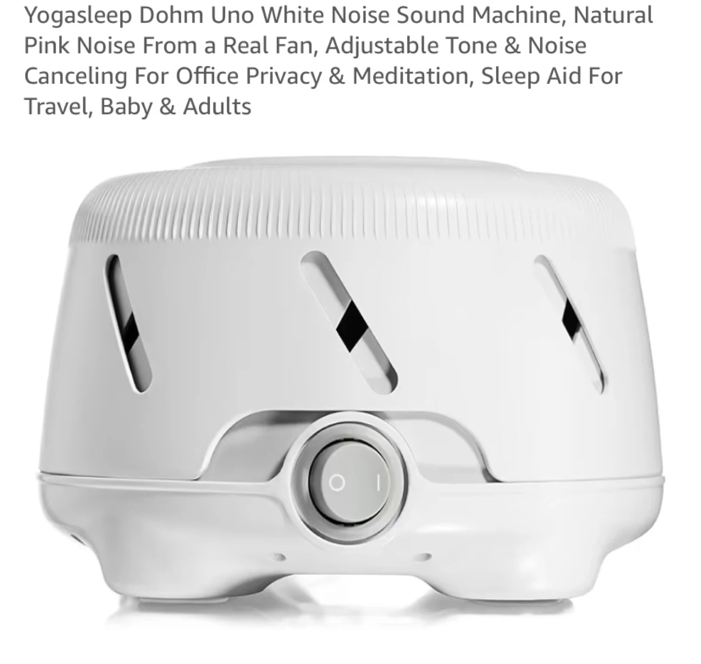New Yogasleep Dohm Uno Real Fan White Noise Sound Machine