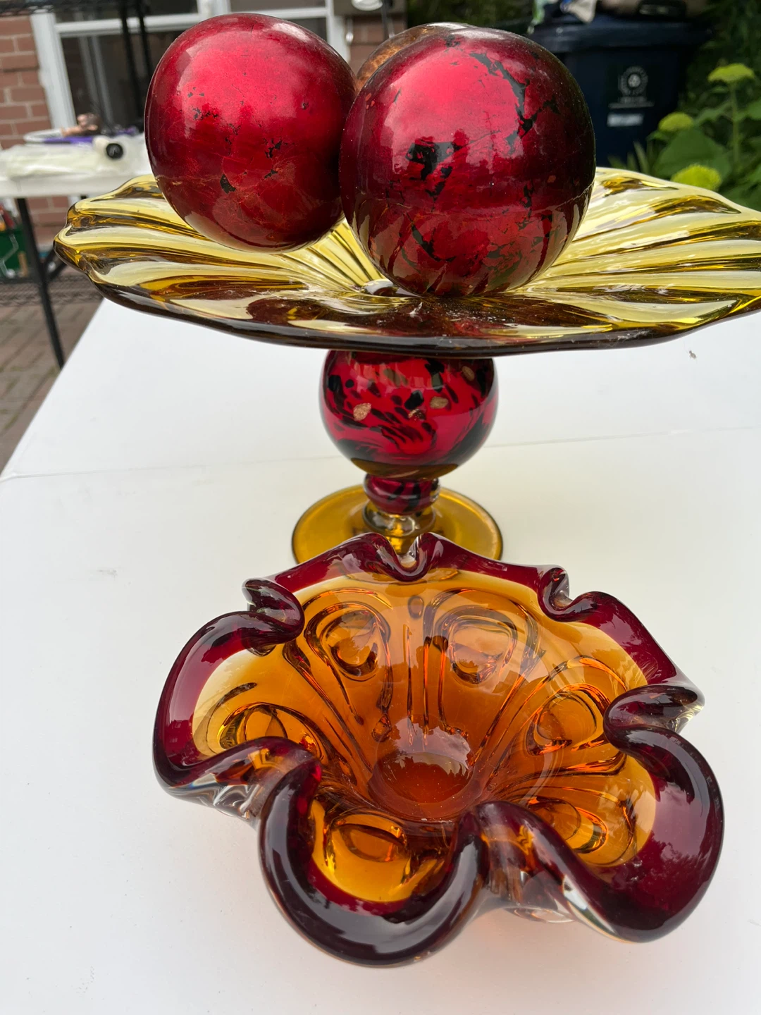 Decorative Glass Bowl and Orbs - photo 2