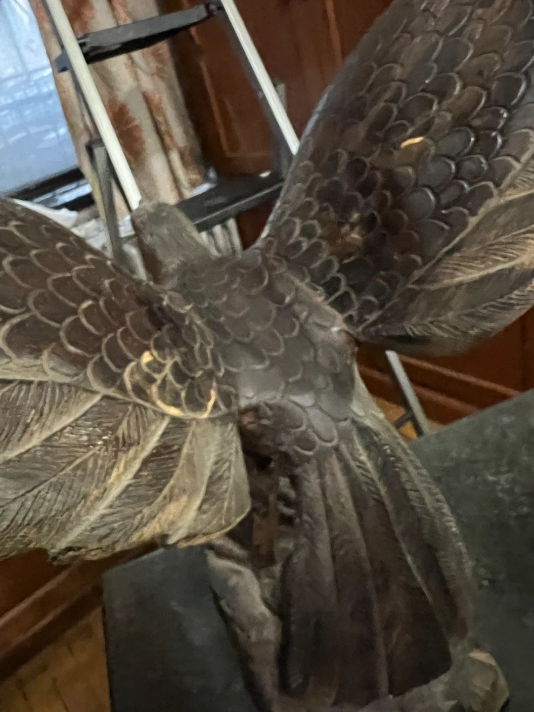Vintage Hand-Carved Wooden Eagle Figurine - photo 4