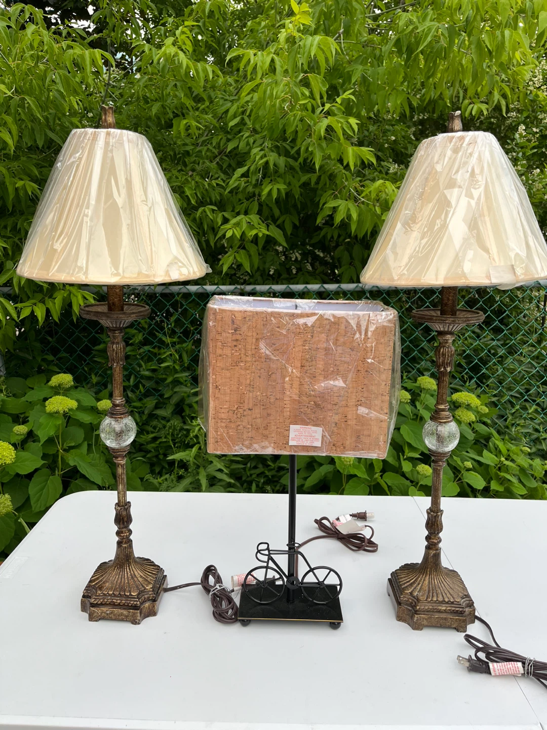 Pair of Table Lamps with Decorative Bases - photo 2