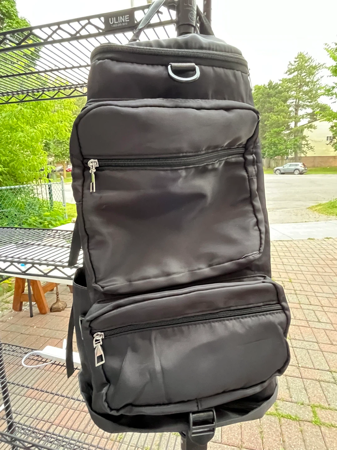 Black Backpack with Multiple Pockets - photo 2