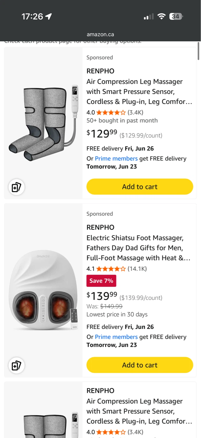 RENPHO Air Compression Leg Massager - photo 2