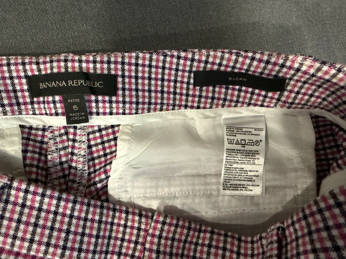 Banana Republic Petite Sloan Plaid Pants Size 6 - photo 4