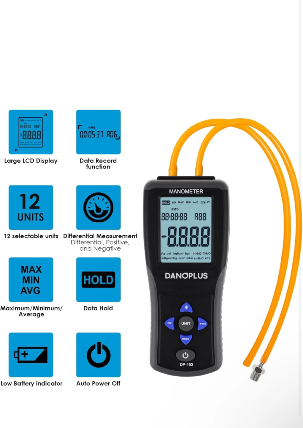 Danoplus DP-103 Digital Manometer - photo 5