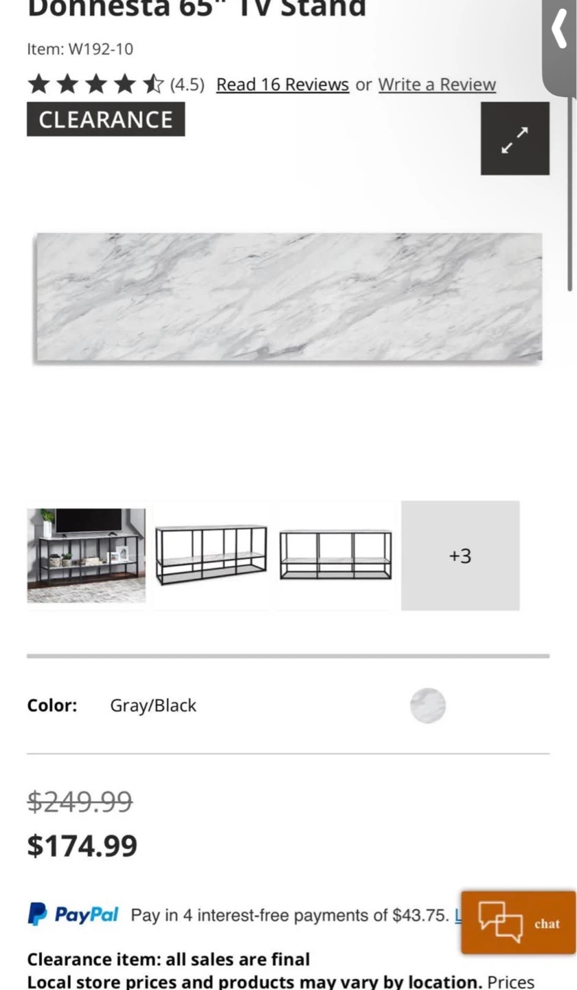 Donnesta 65" TV Stand - Gray/Black - photo 3