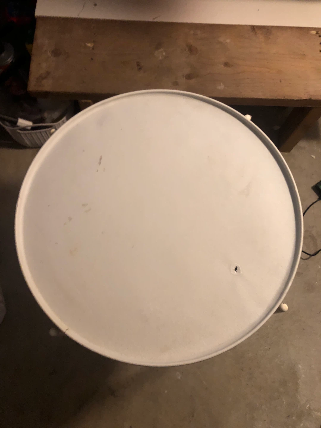 White Round Side Table