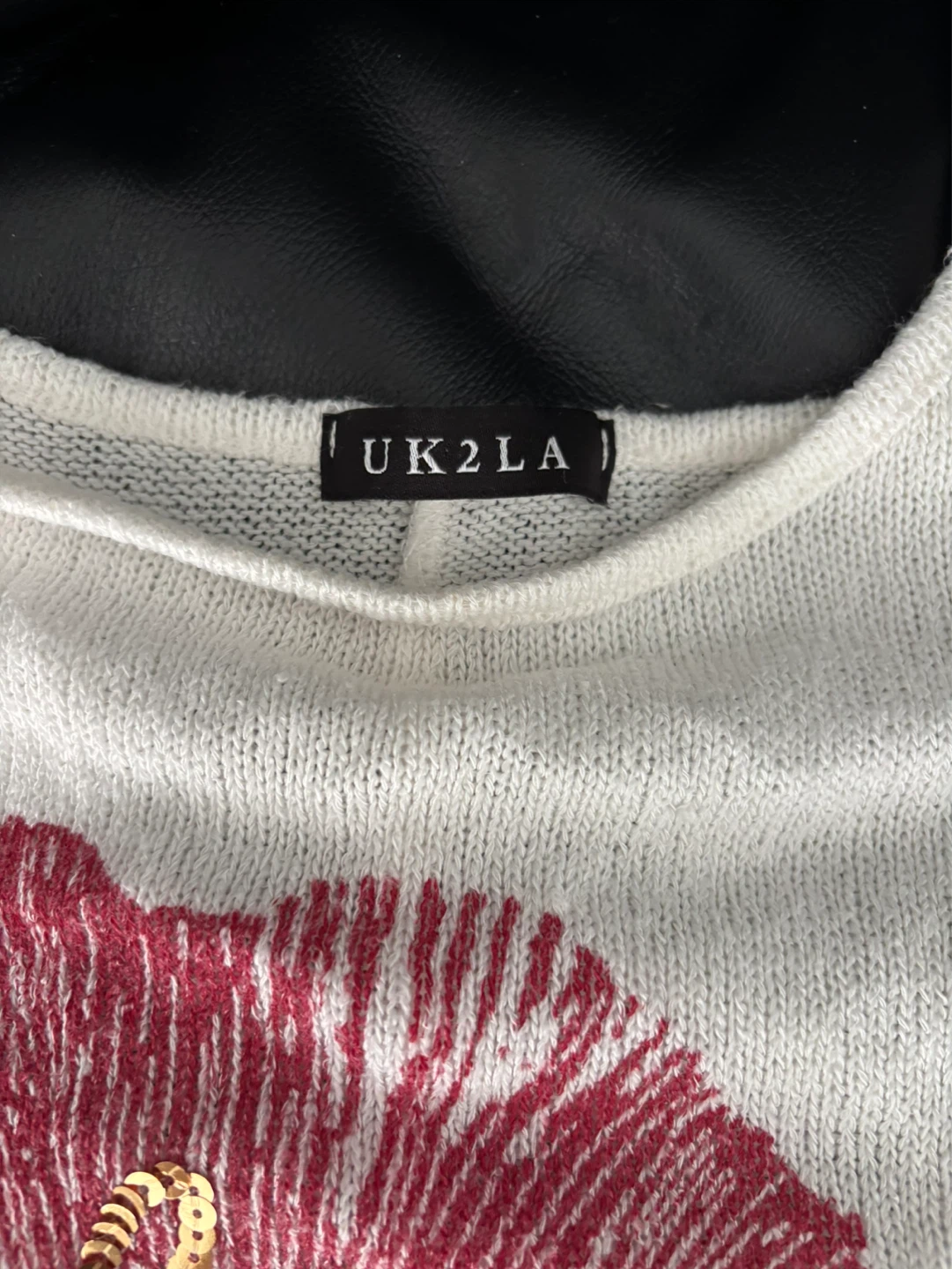 ⚽️UK2LA White Lips Sequin Top - photo 2