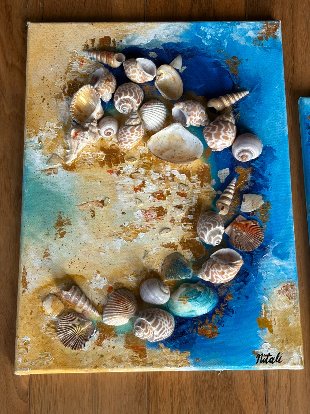 Seashell Wall Art on Canvas - photo 3