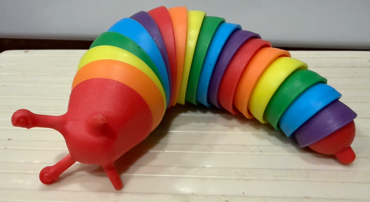 Rainbow Caterpillar Wiggle Toy