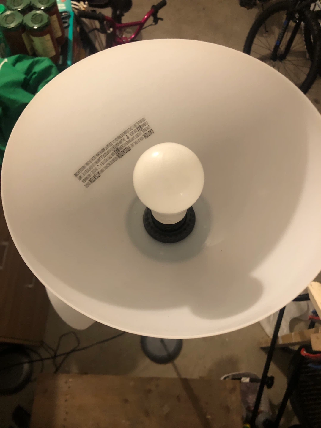 White Floor Lamp with Adjustable Reading Light - photo 2