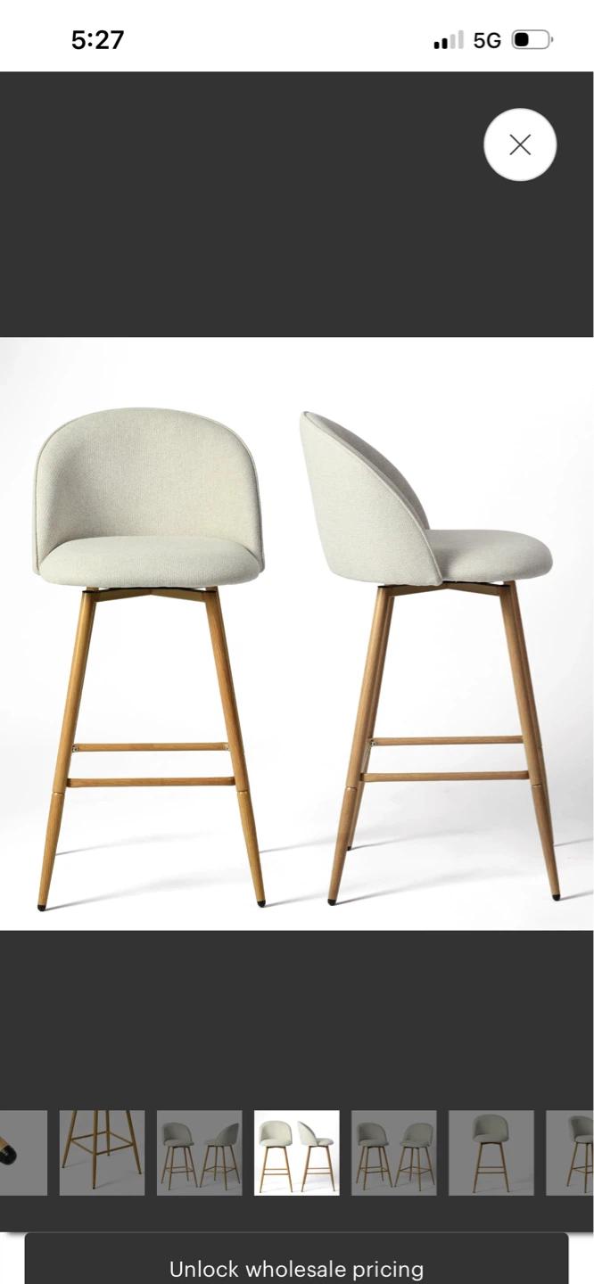 New Set of 2 Cream Swivel Bar Stools $75 Each - photo 4