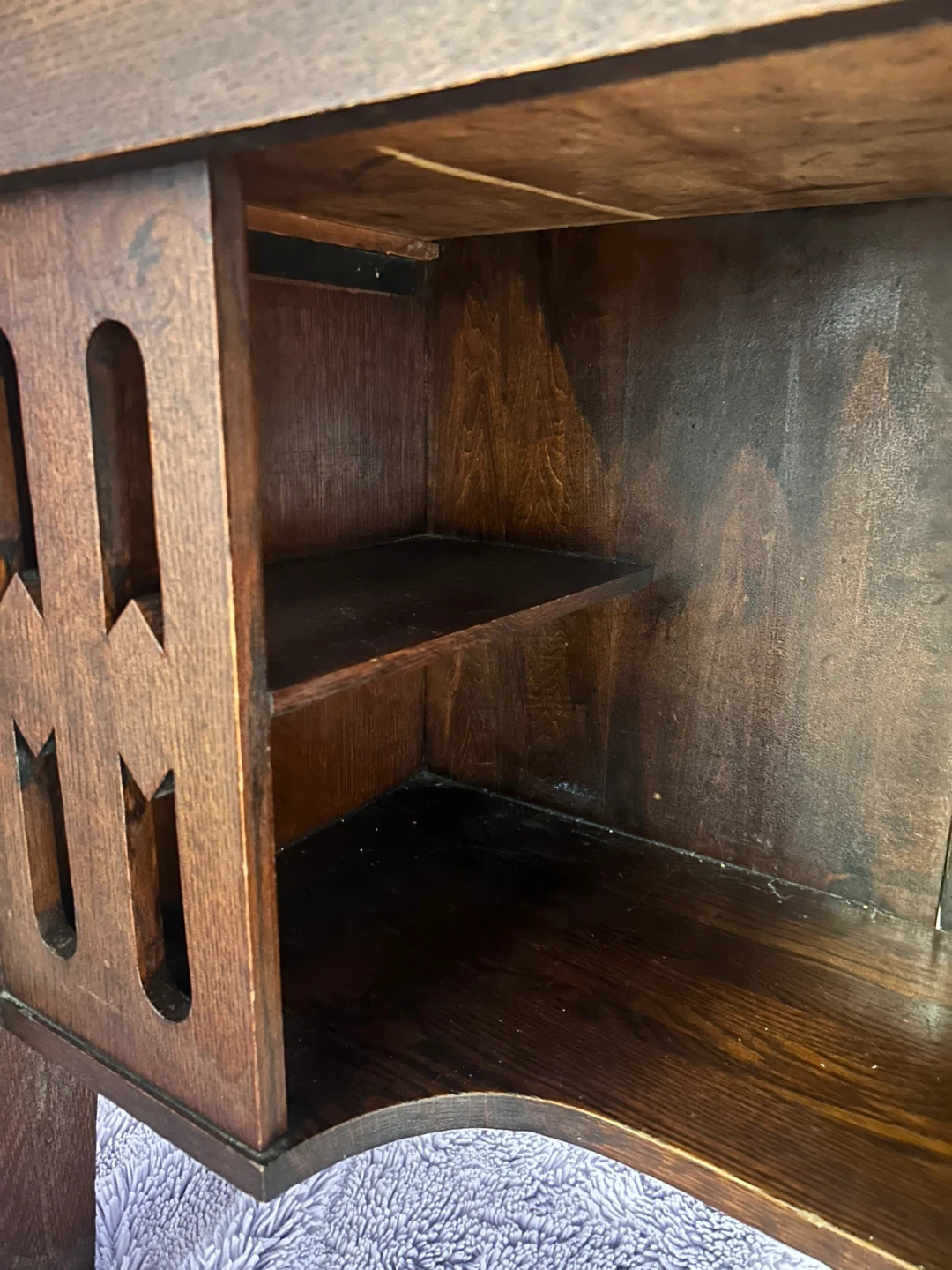 Antique wooden secretary desk - photo 5