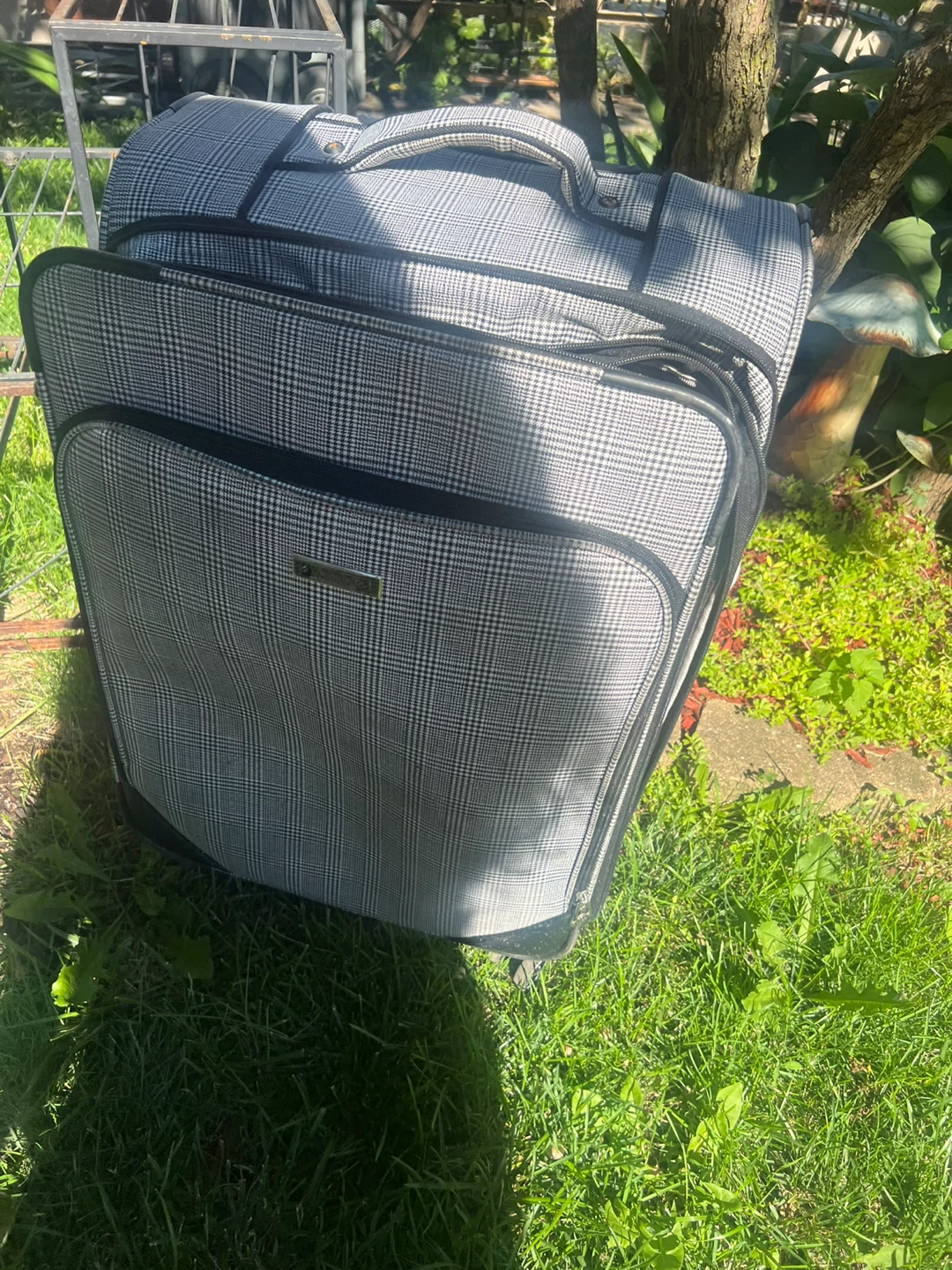 Plaid Carry-On Suitcase ⚽