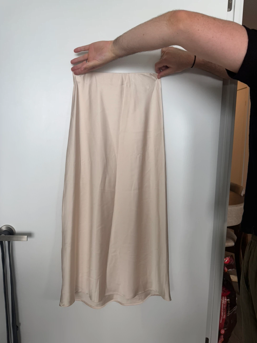 Satin Slip Skirt - Cream