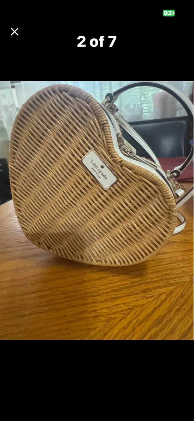 Kate Spade Heart Wicker Crossbody Bag - photo 3