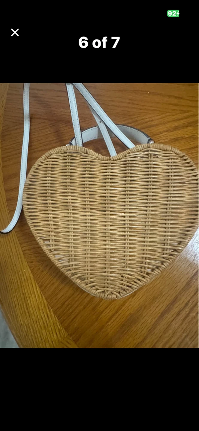Kate Spade Heart Wicker Crossbody Bag - photo 5
