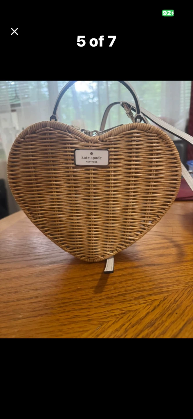Kate Spade Heart Wicker Crossbody Bag - photo 2