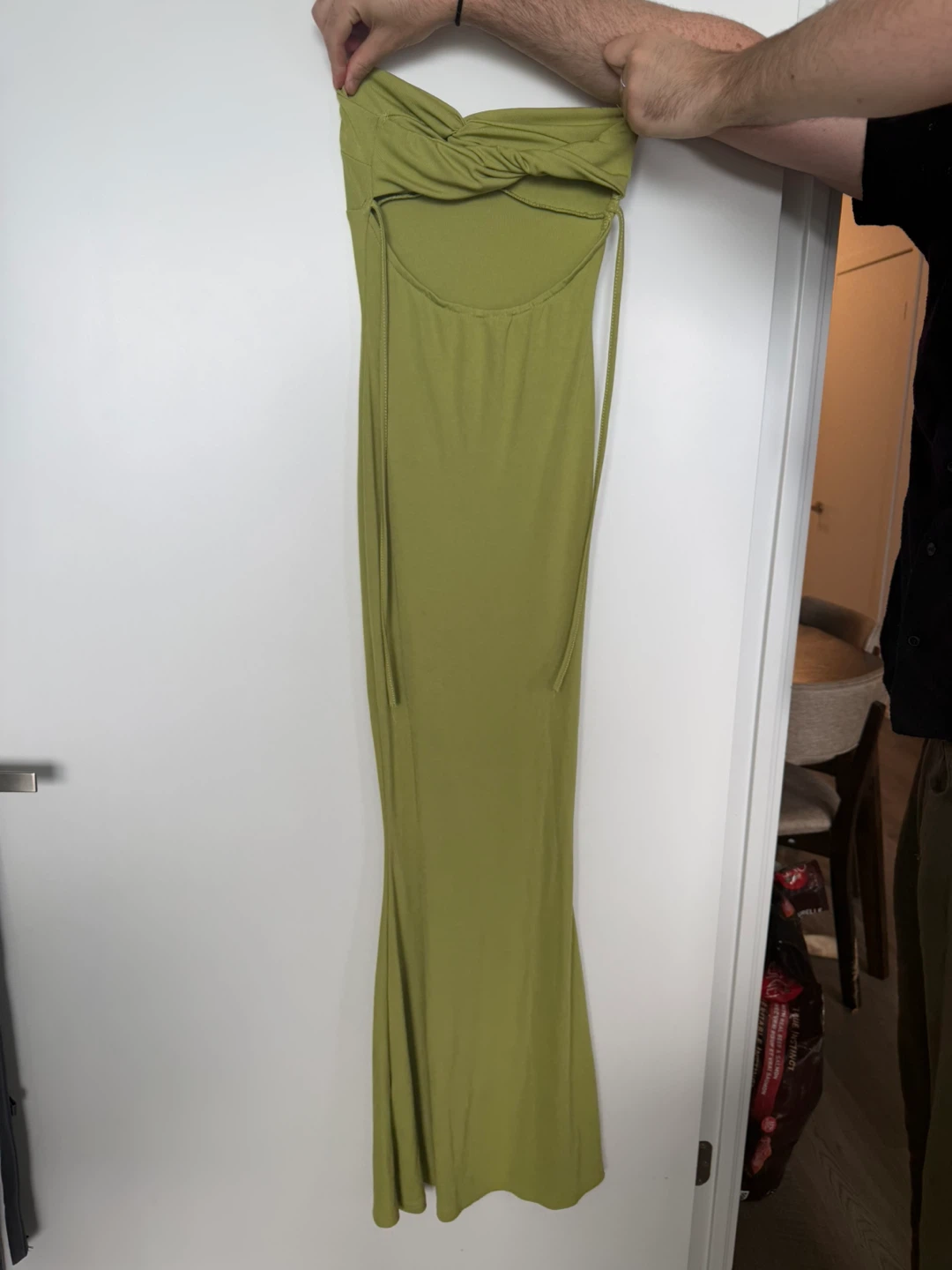 Lime Green Strapless Maxi Dress - photo 3