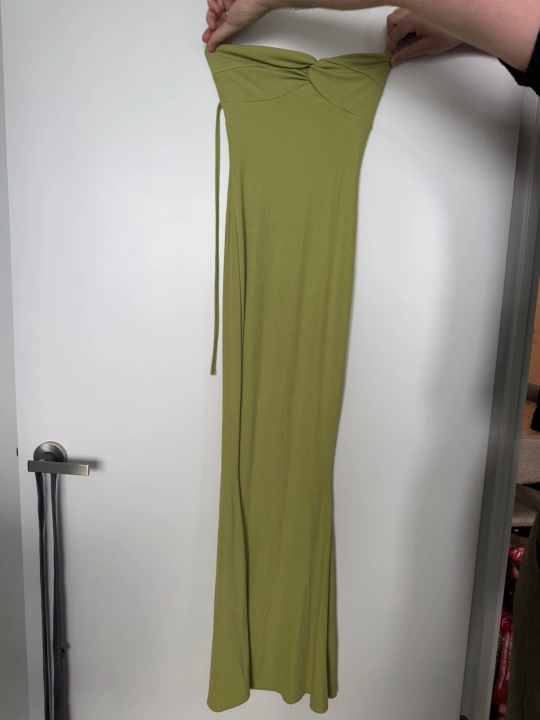 Lime Green Strapless Maxi Dress - photo 2