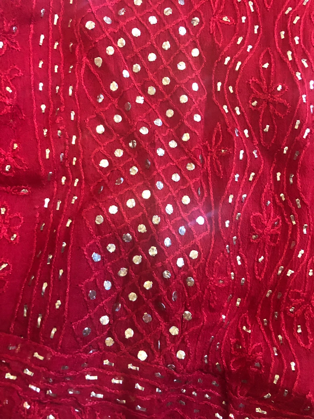 Red Embroidered Kurti with Dupatta - photo 2