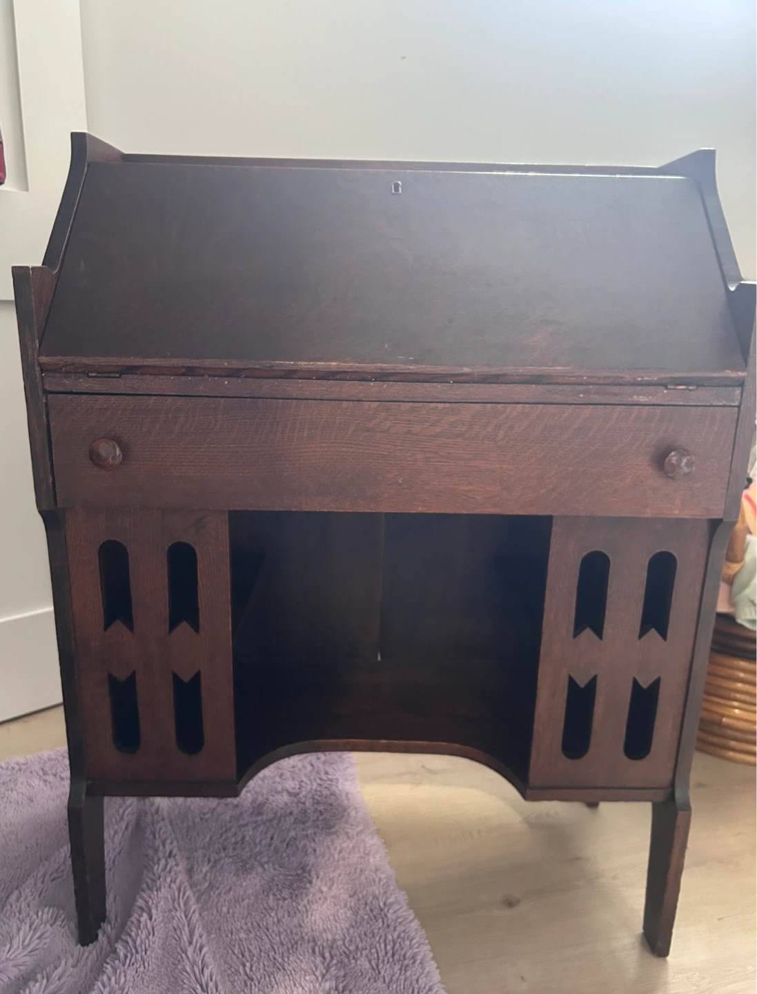Antique wooden secretary desk