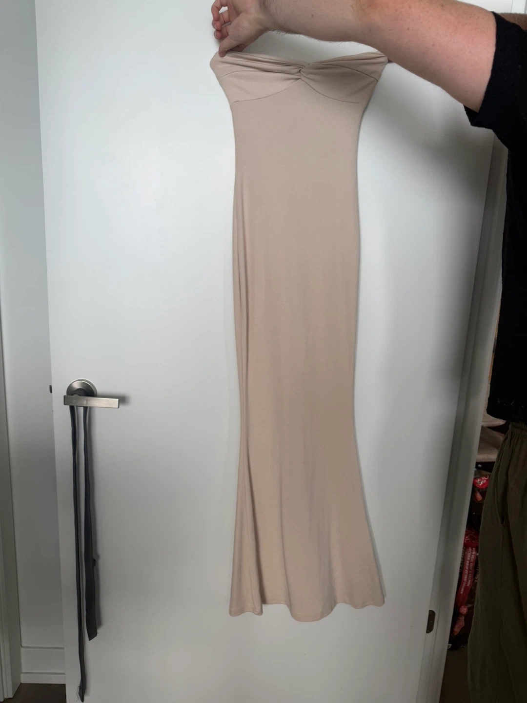 Strapless Maxi Dress with Tie Back