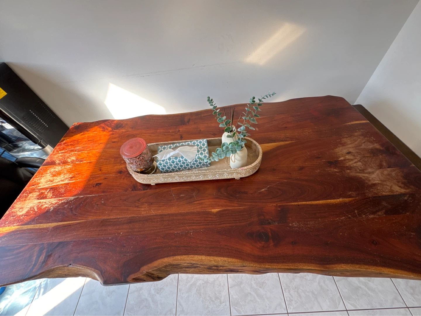 Solid Wood Dining Table with Metal Legs - photo 2