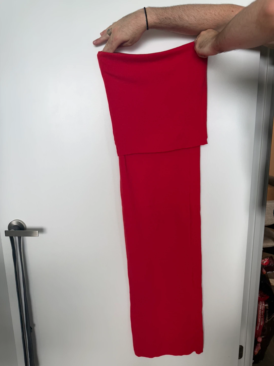 ZARA Red Off-the-Shoulder Maxi Dress - photo 3