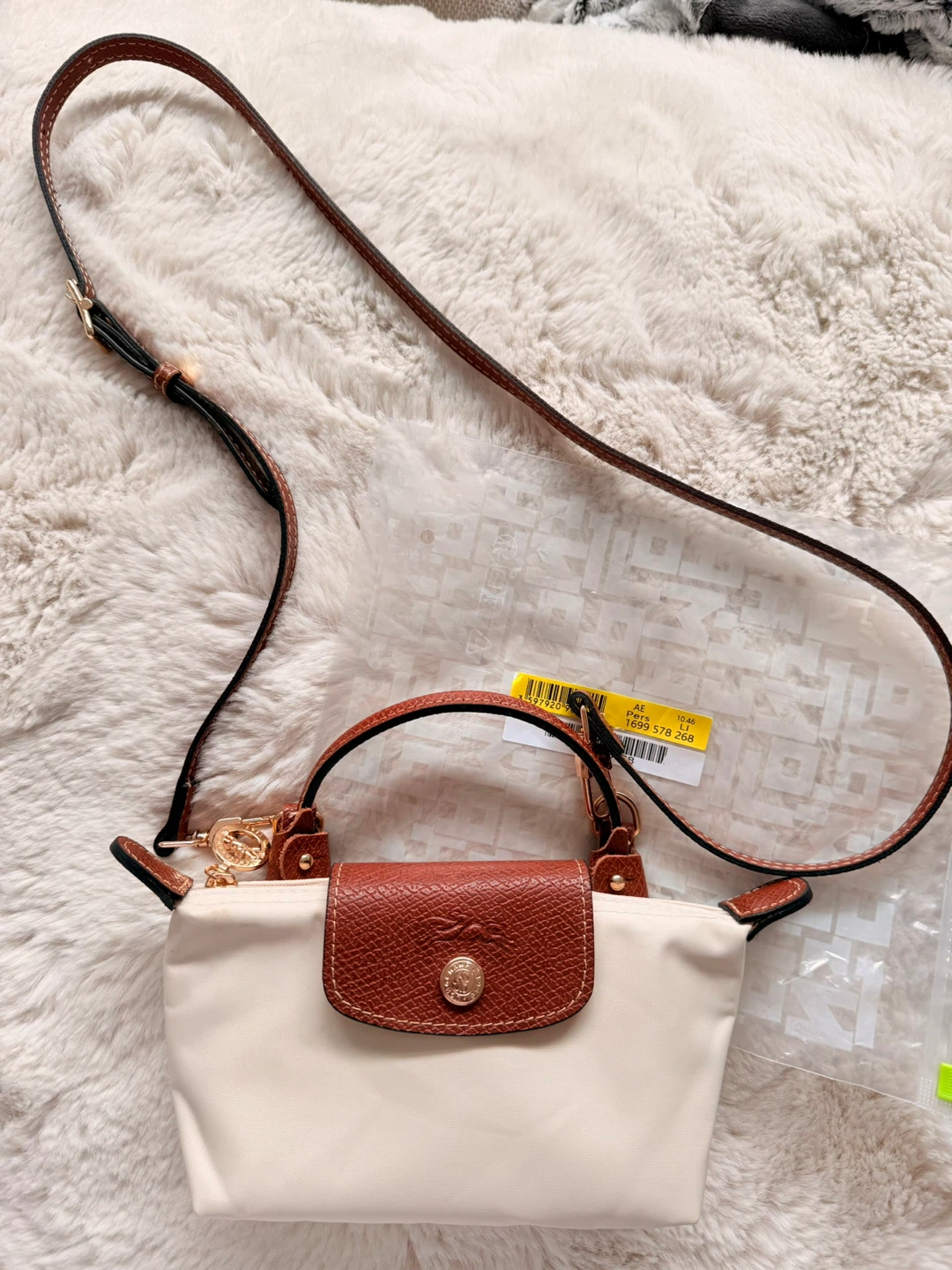 Longchamp Le Pliage crossbody bag - Cream